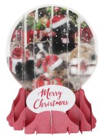 Christmas Puppies<br>2019 Pop-Up Snow Globe Card